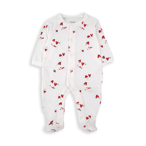 Babybol Romper Babygrow Suit White/Red
